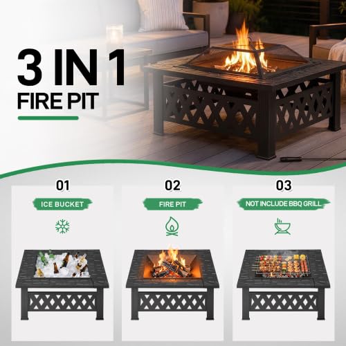 32 Inch Wood Burning Fire Pit Y8523