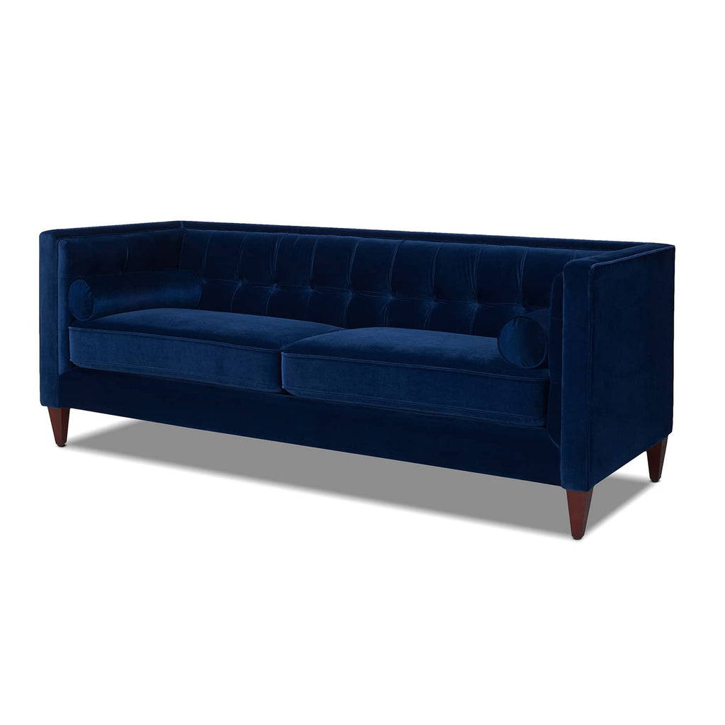 Navy Blue Velvet Tufted Sofa P138