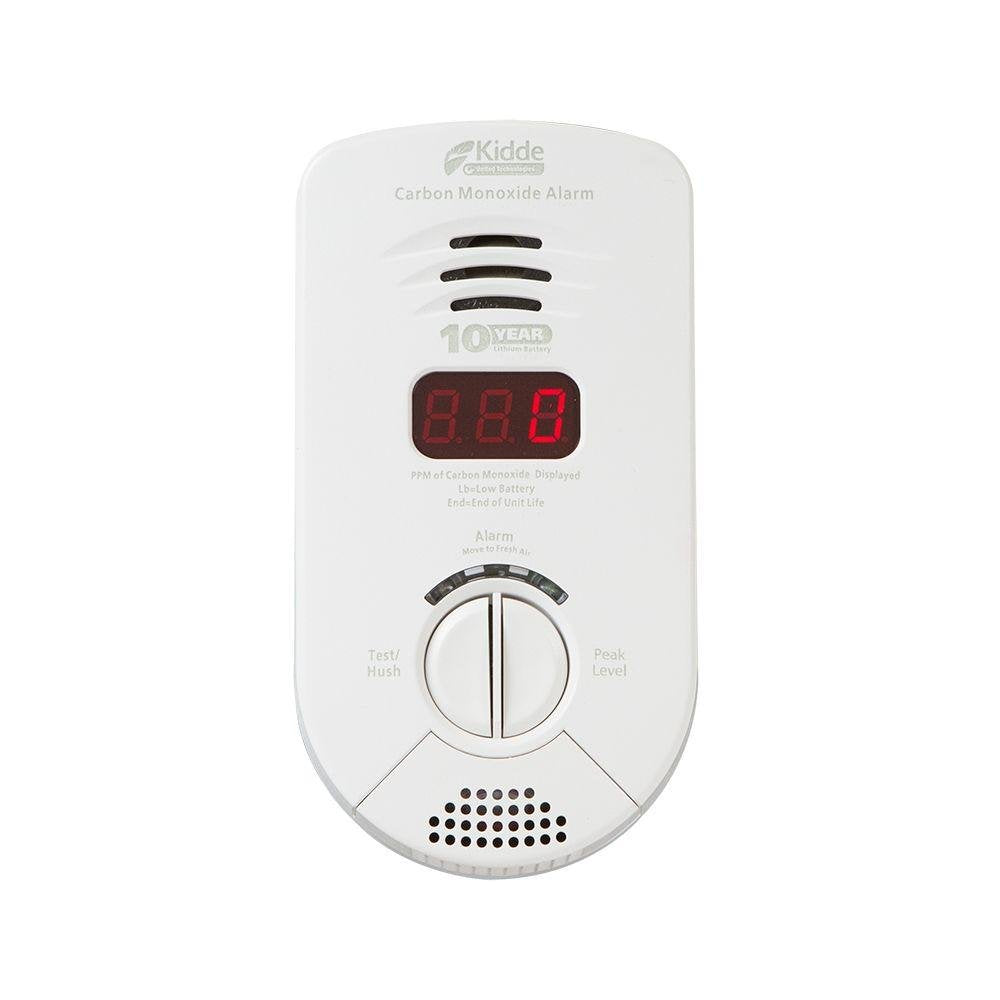 Carbon Monoxide Detector, Plug In Wall with 10-Year Battery Backup, Digital LED Display S47445