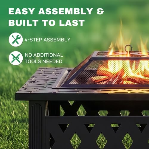 32 Inch Wood Burning Fire Pit Y8523