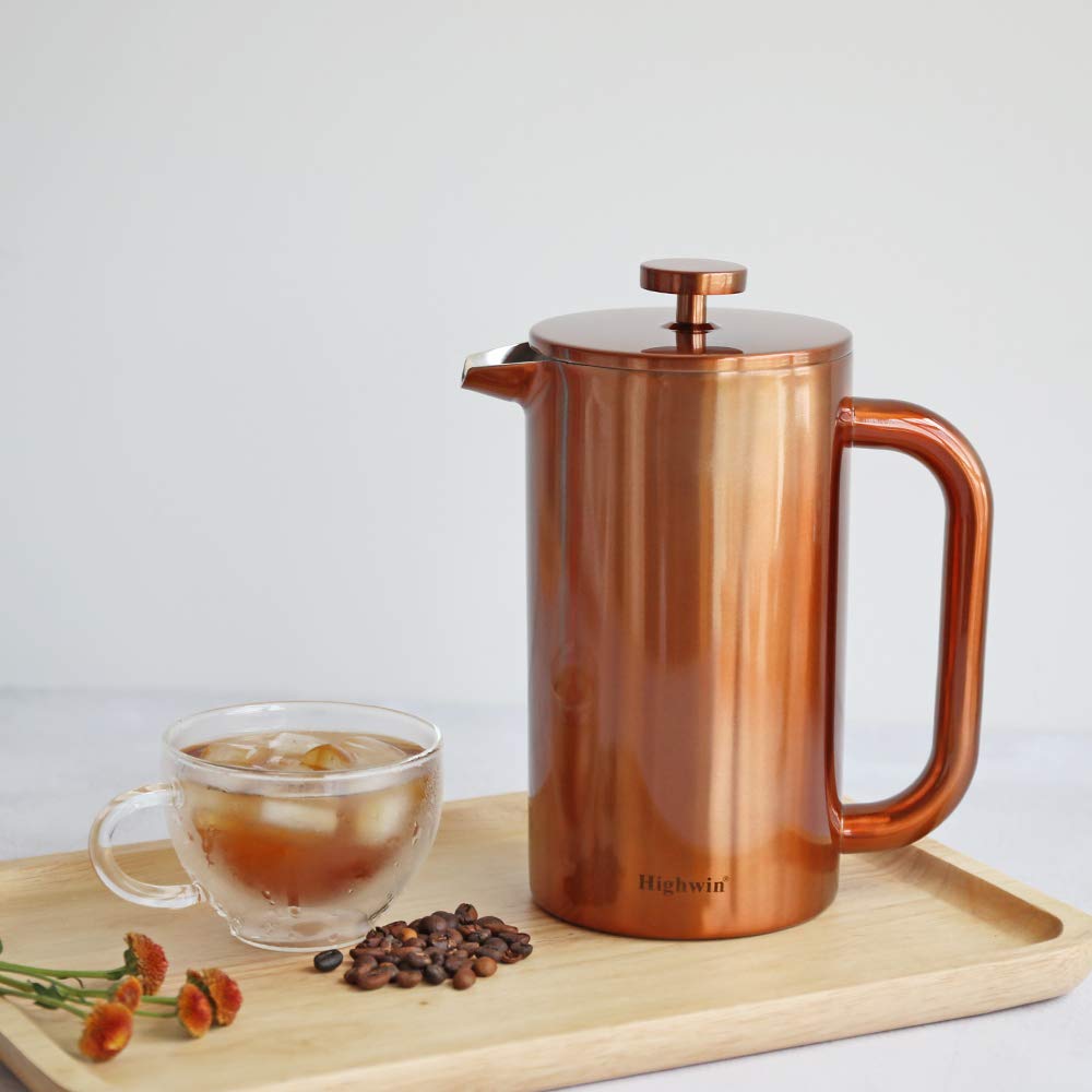 8 Cup Double Wall Insulated Stainless Steel French Coffee Press M580