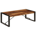 Black Coffee Table 47.2"x23.6"x15.7" Solid Sheesham Wood W380432