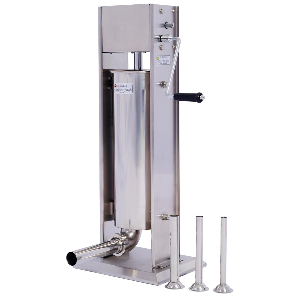 Stainless Steel Vertical Sausage Stuffer 15Lb 4 Nozzles O901009