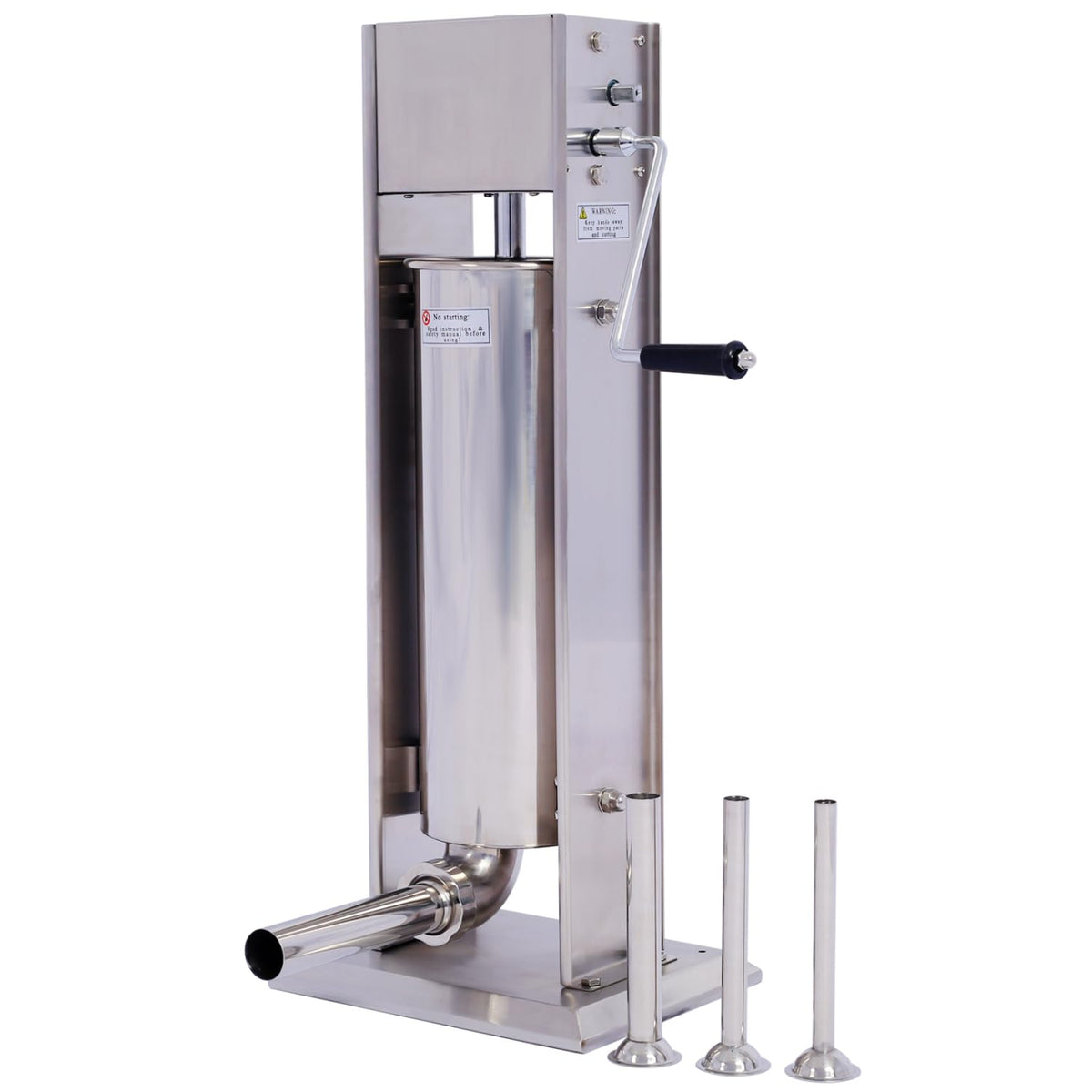 Stainless Steel Vertical Sausage Stuffer 15Lb 4 Nozzles O901009