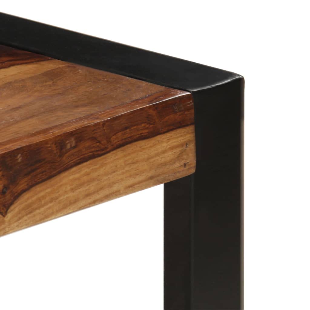 Black Coffee Table 47.2"x23.6"x15.7" Solid Sheesham Wood W380432