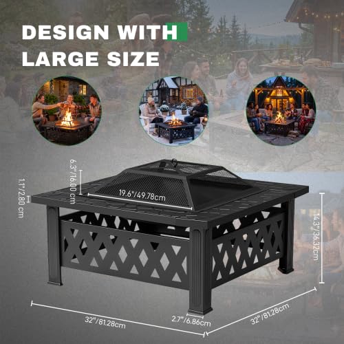 32 Inch Wood Burning Fire Pit Y8523