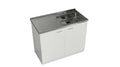 White 39 in Kitchen Sink Cabinet with Stainless Steel Top X86612