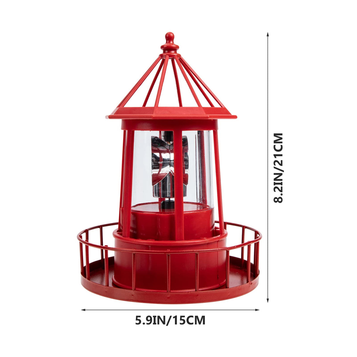 Solar Powered Lighthouse Iron Rotating Solar Light U942