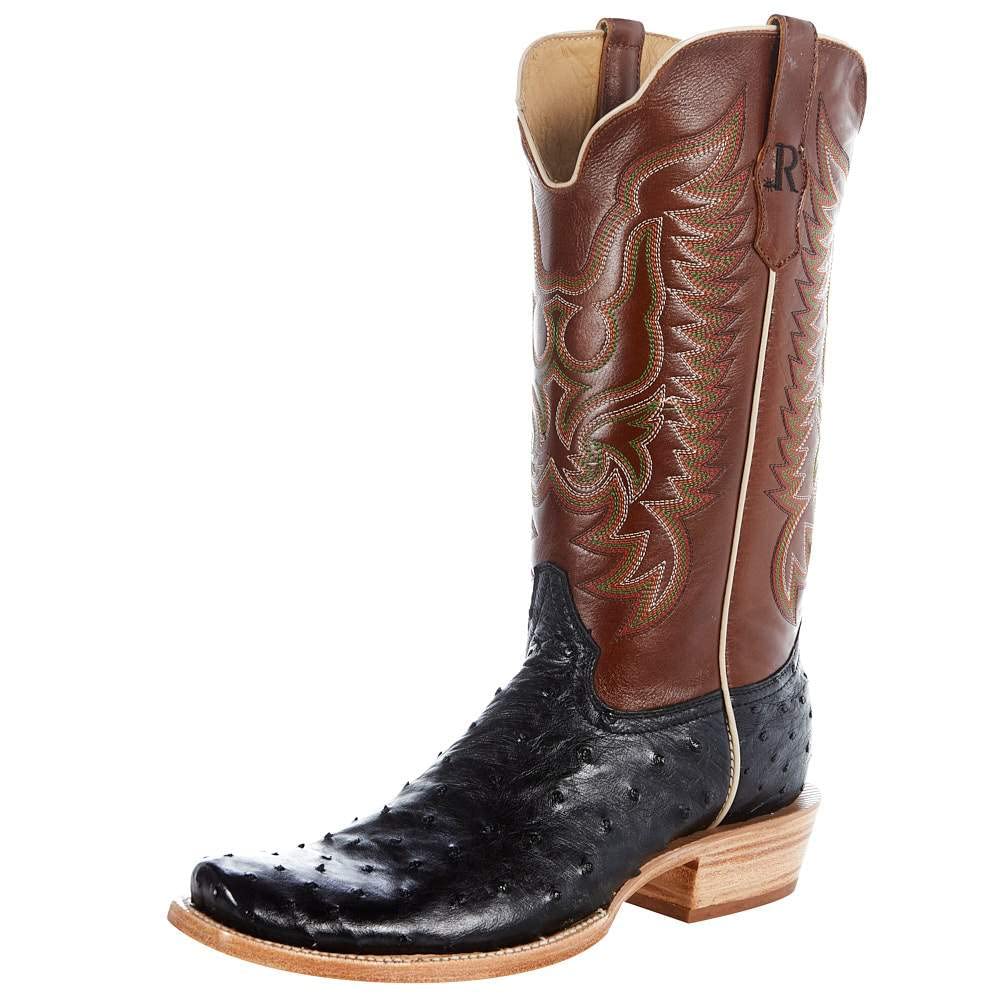 Black Full Quill Ostrich Boots W745538