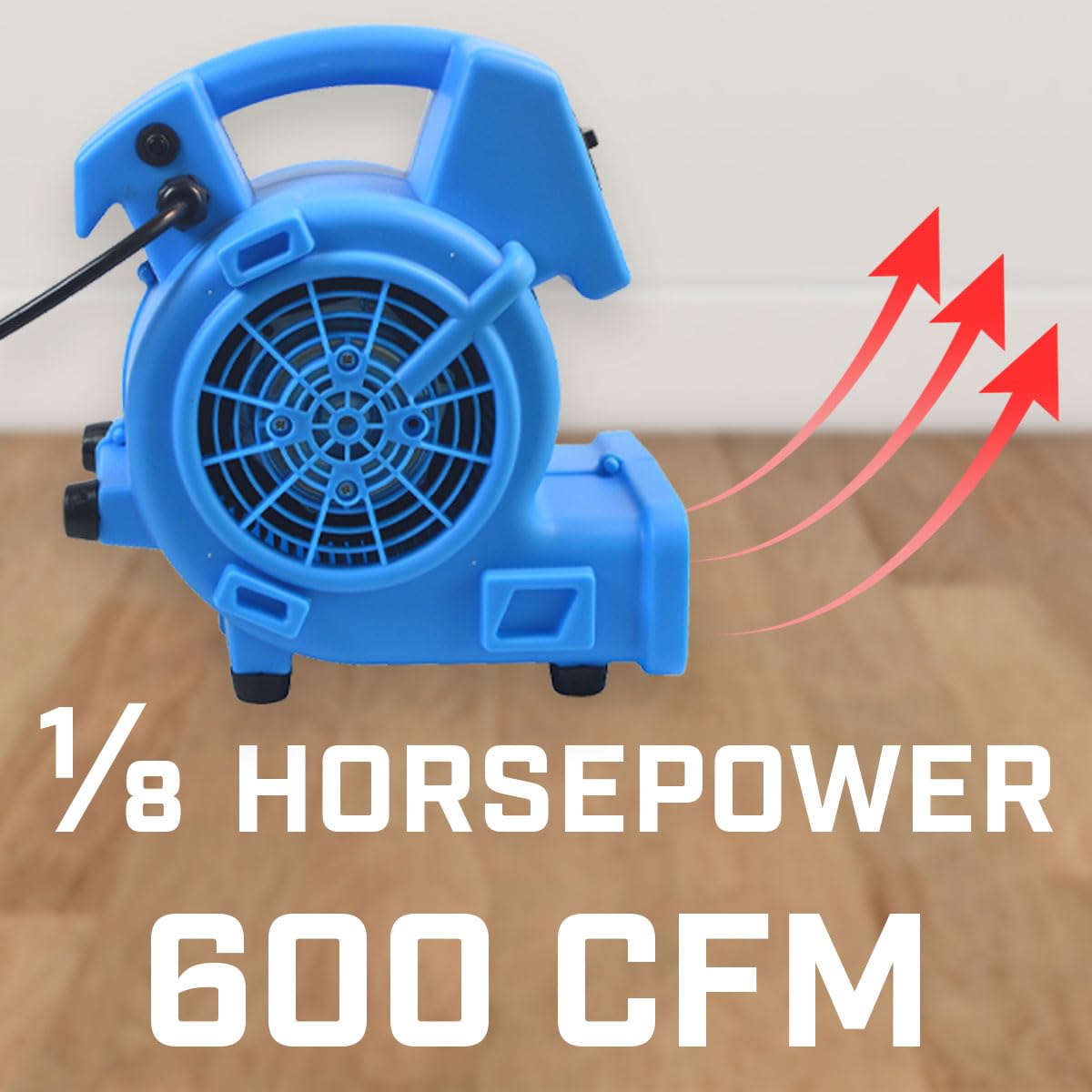 1/8 HP 600 CFM Air Mover Carpet Dryer Floor Fan A660186