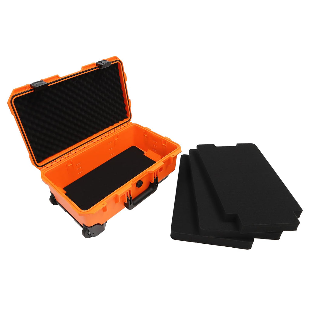 22" Rolling Waterproof Hard Case with Foam (Orange) A6558