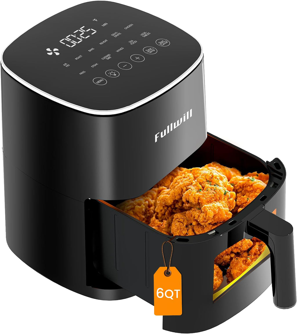 6QT Nonstick Air Fryer with Visible Window W68798