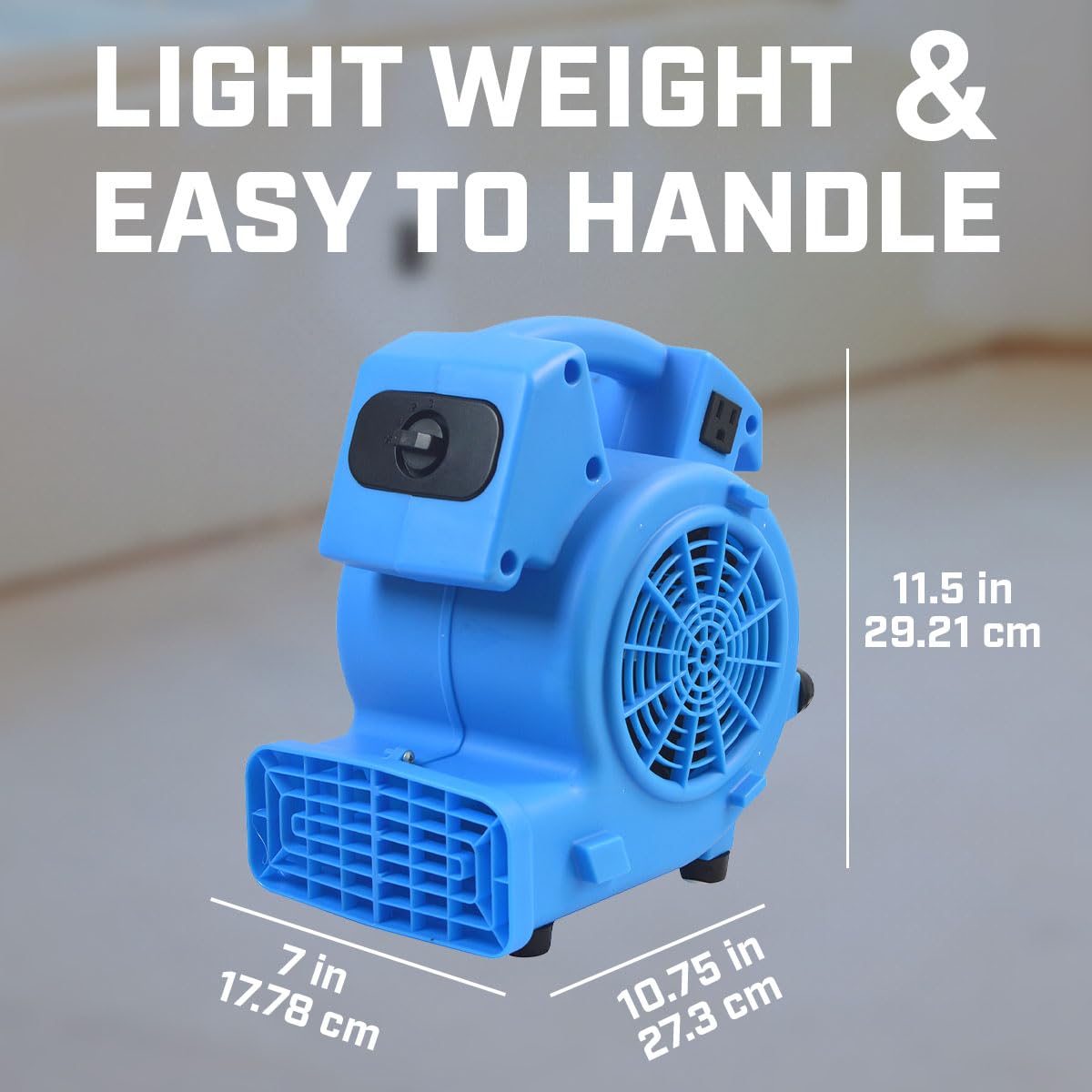 1/8 HP 600 CFM Air Mover Carpet Dryer Floor Fan A660186