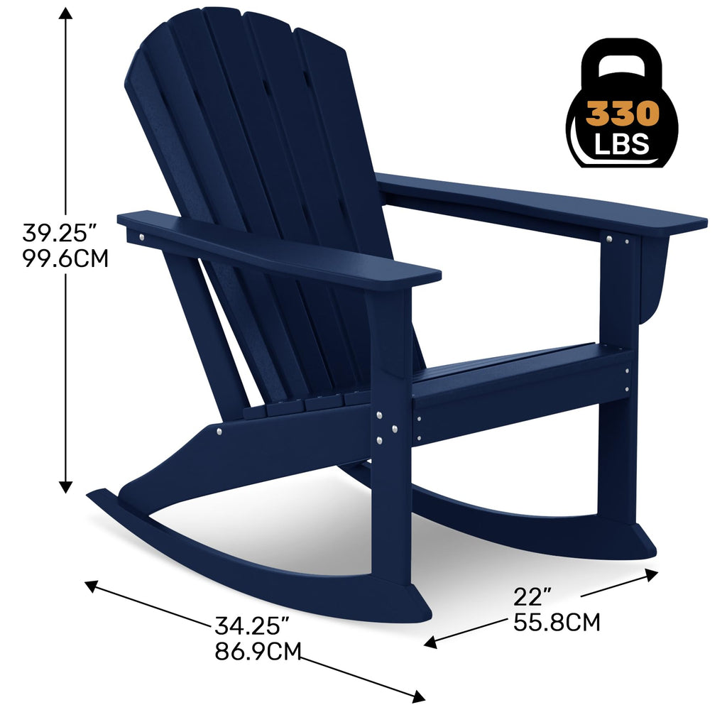 Navy Blue HDPE Adirondack Chair E6015