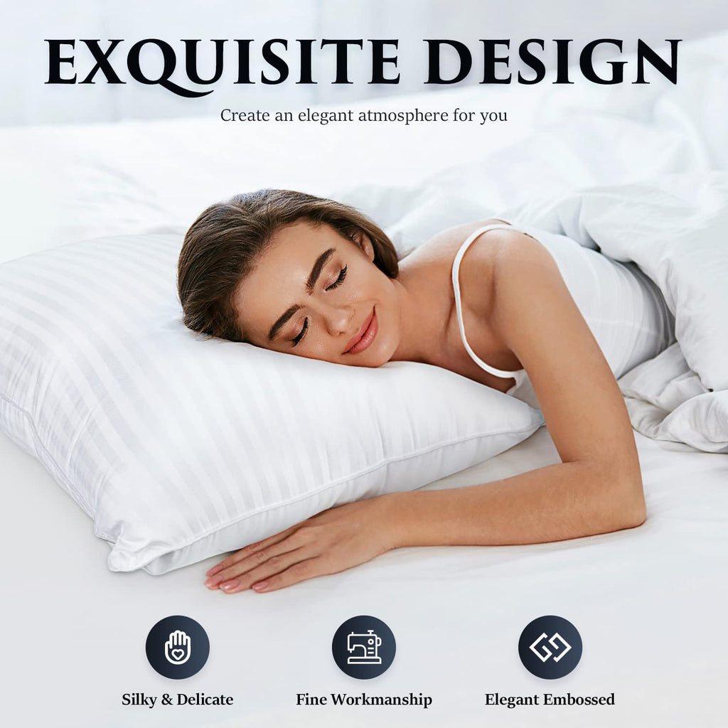 Queen Size Microfiber Bed Pillows Set of 2 X5316
