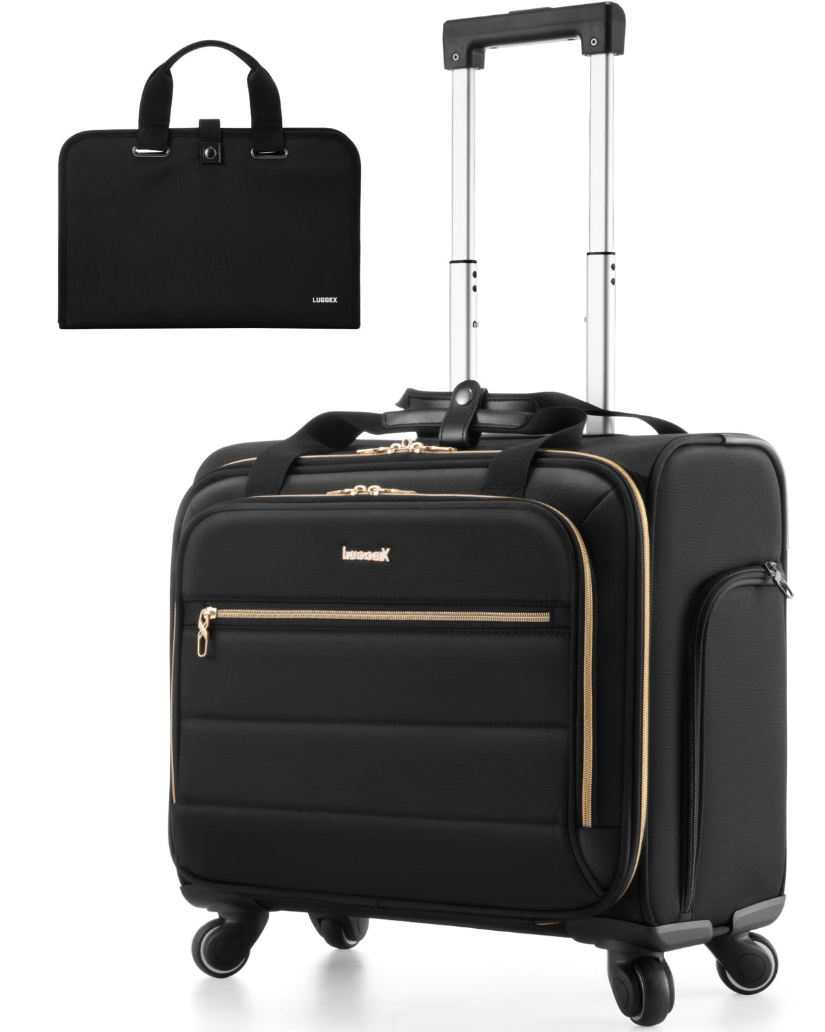 Black Rolling Laptop Bag Q660