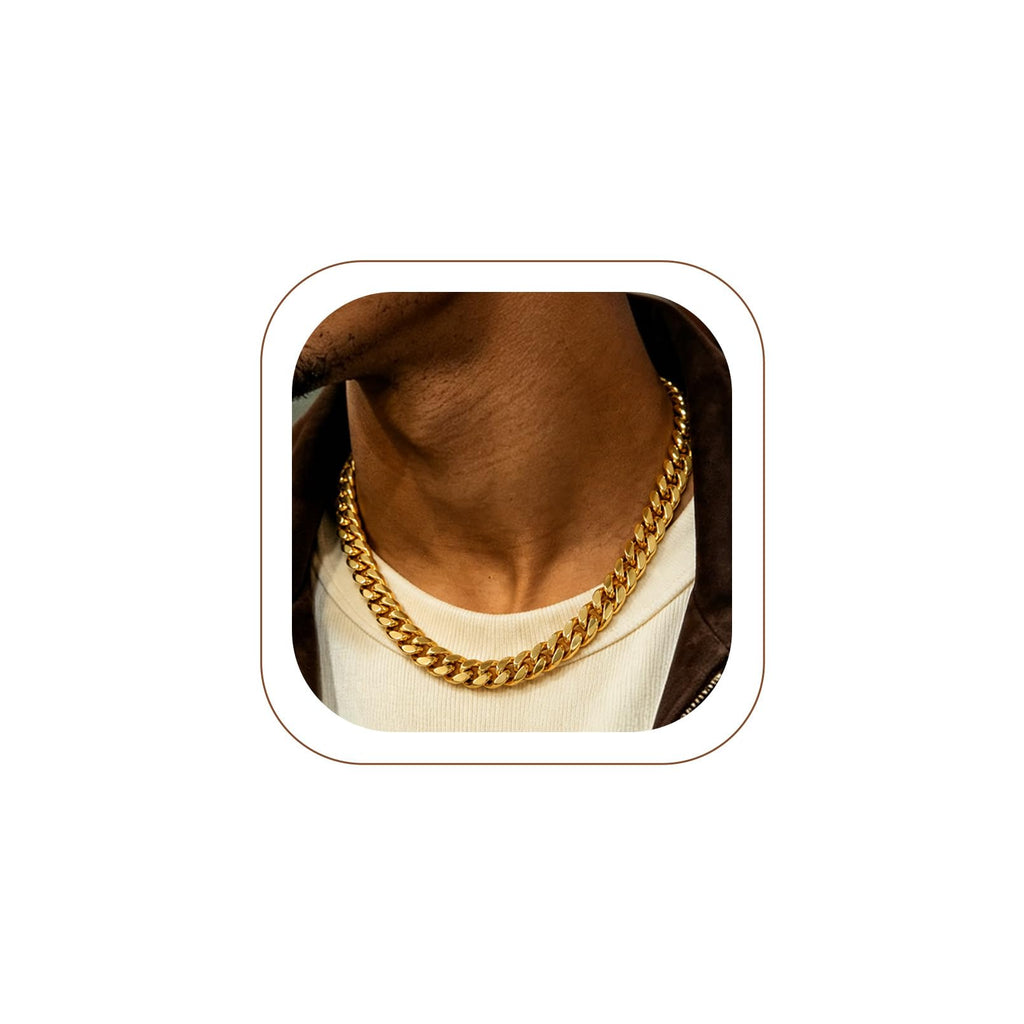 Stainless Steel Cuban Link Chain Necklace H24723