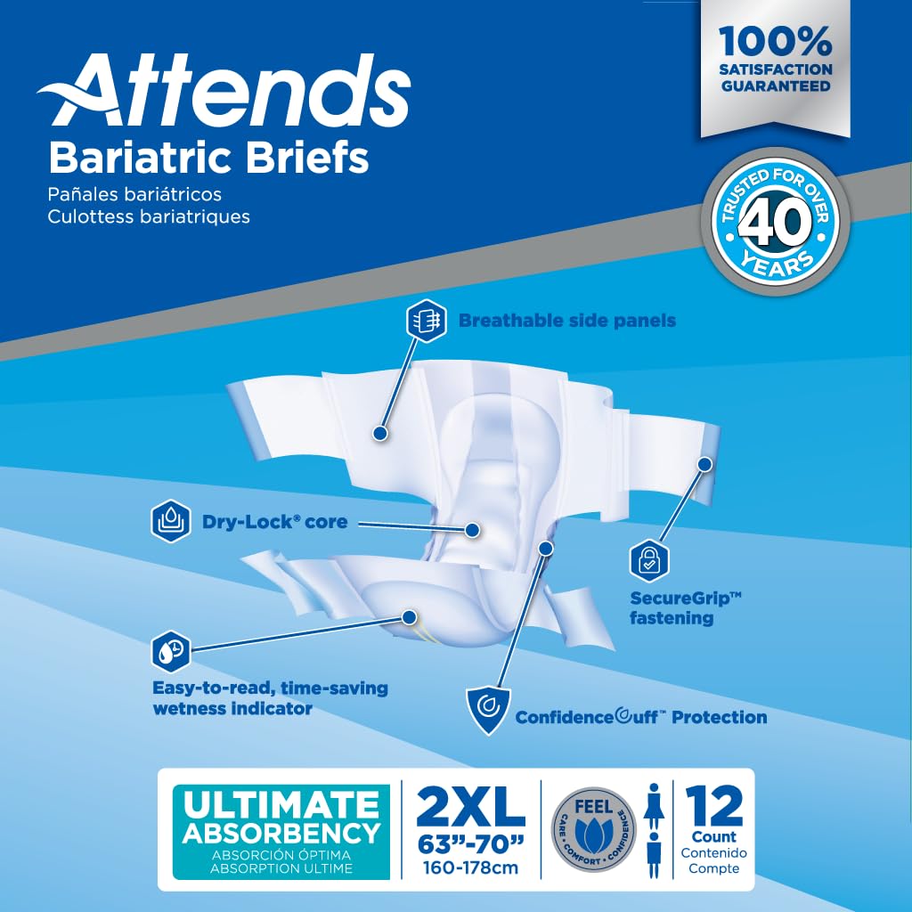 XX-Large Ultimate Absorbency Incontinence Briefs 12 Ct I58810