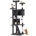 70 Inch Tall Dark Grey Cat Tree Cat Climbing Tower P91003