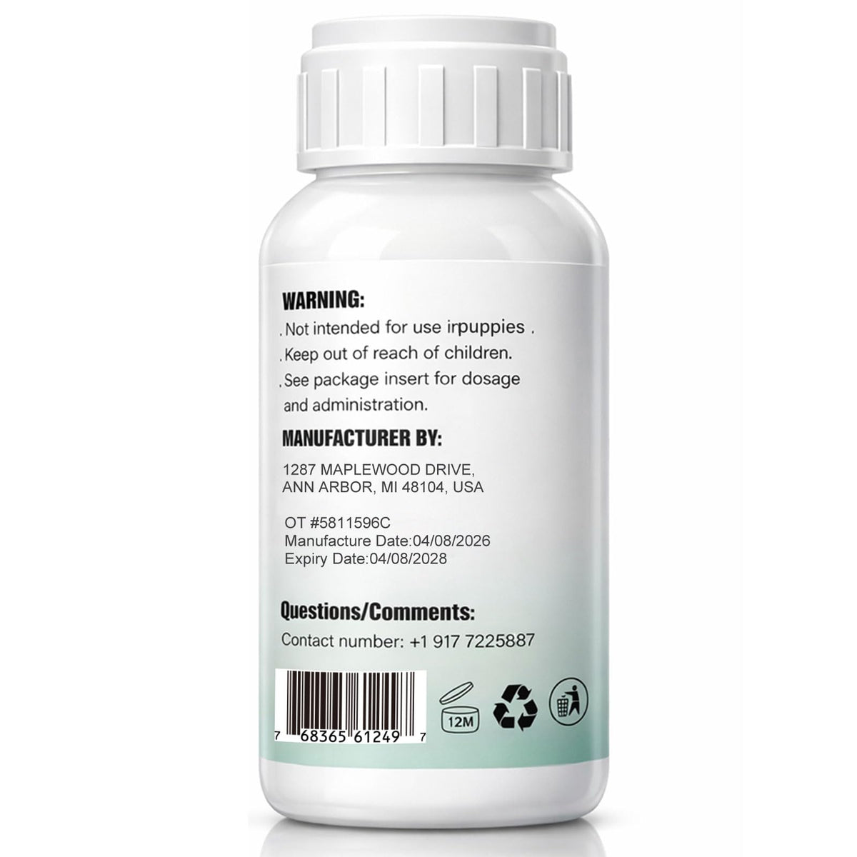 Liquid Dog Dewormer 120ml O718