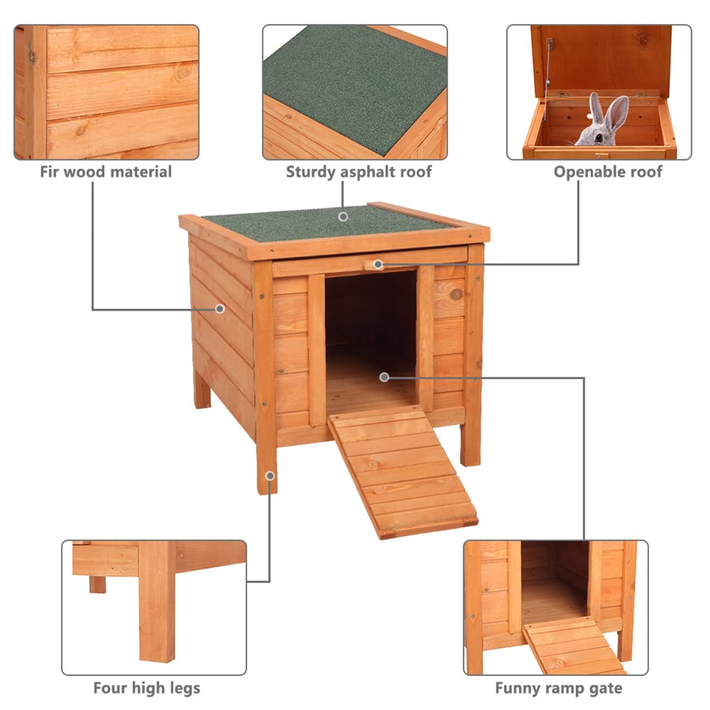 Weatherproof Wooden Cat House L17775