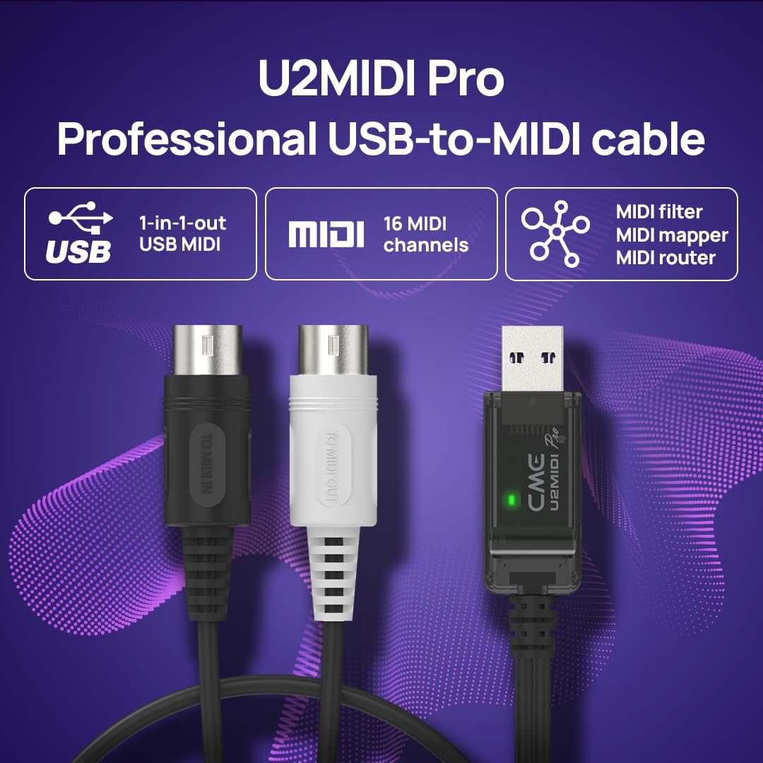 High-Speed USB MIDI Cable with Filter and Mapper C46061