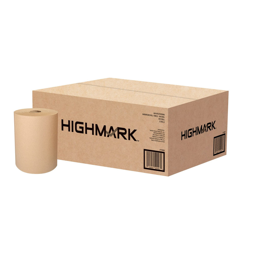Hardwound Paper Towels, 100% Recycled, Natural, 12 Rolls C244196