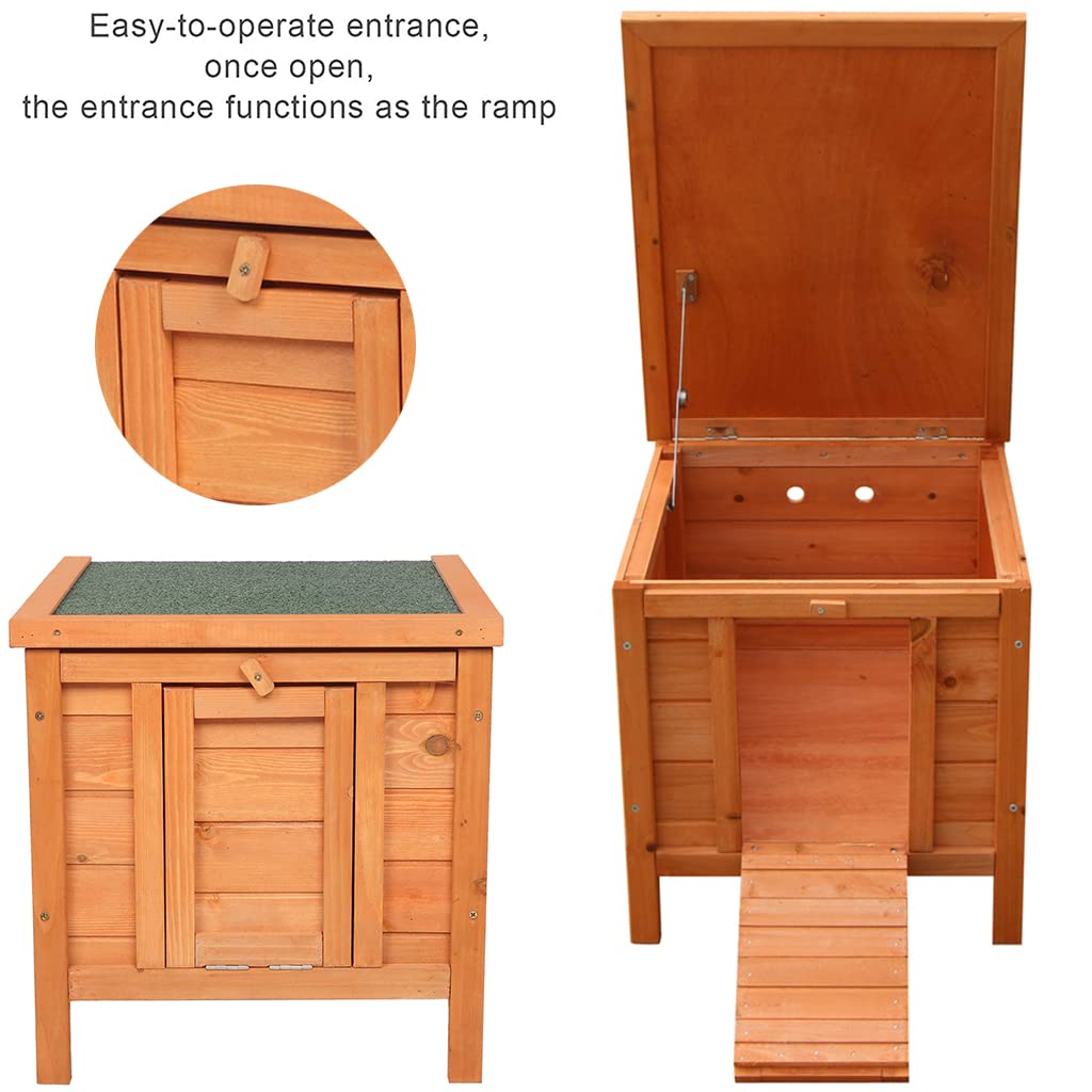 Weatherproof Wooden Cat House L17775
