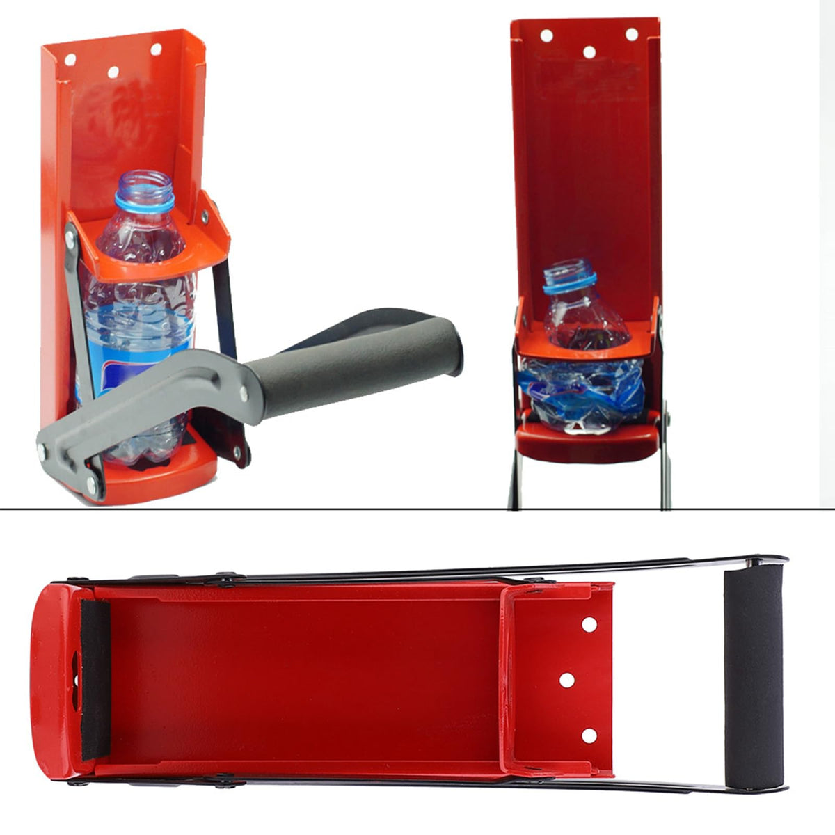 500ML Red Steel Can Crusher with Opener R6486