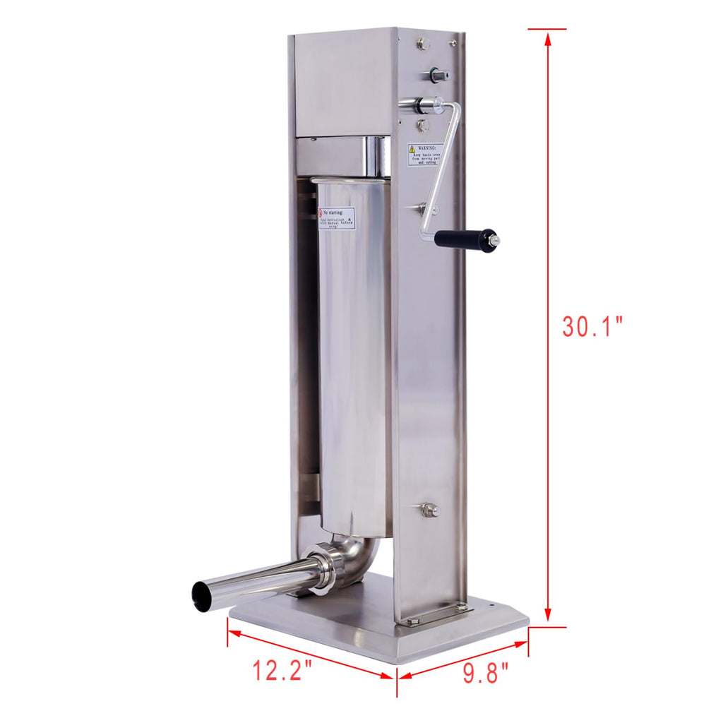 Stainless Steel Vertical Sausage Stuffer 15Lb 4 Nozzles O901009