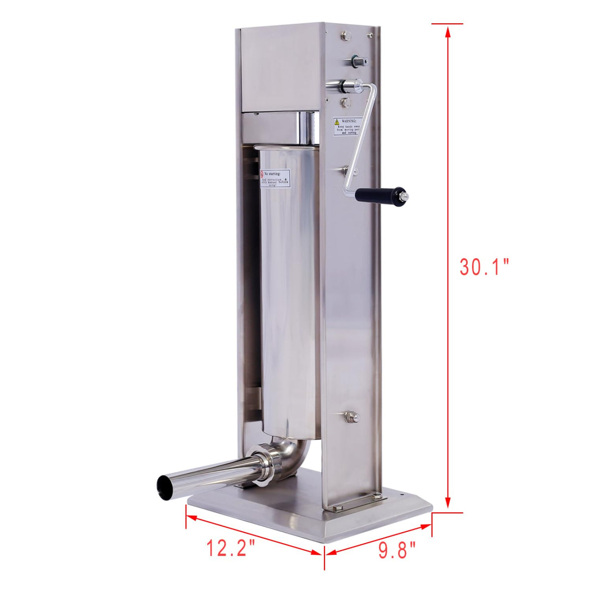 Stainless Steel Vertical Sausage Stuffer 15Lb 4 Nozzles O901009