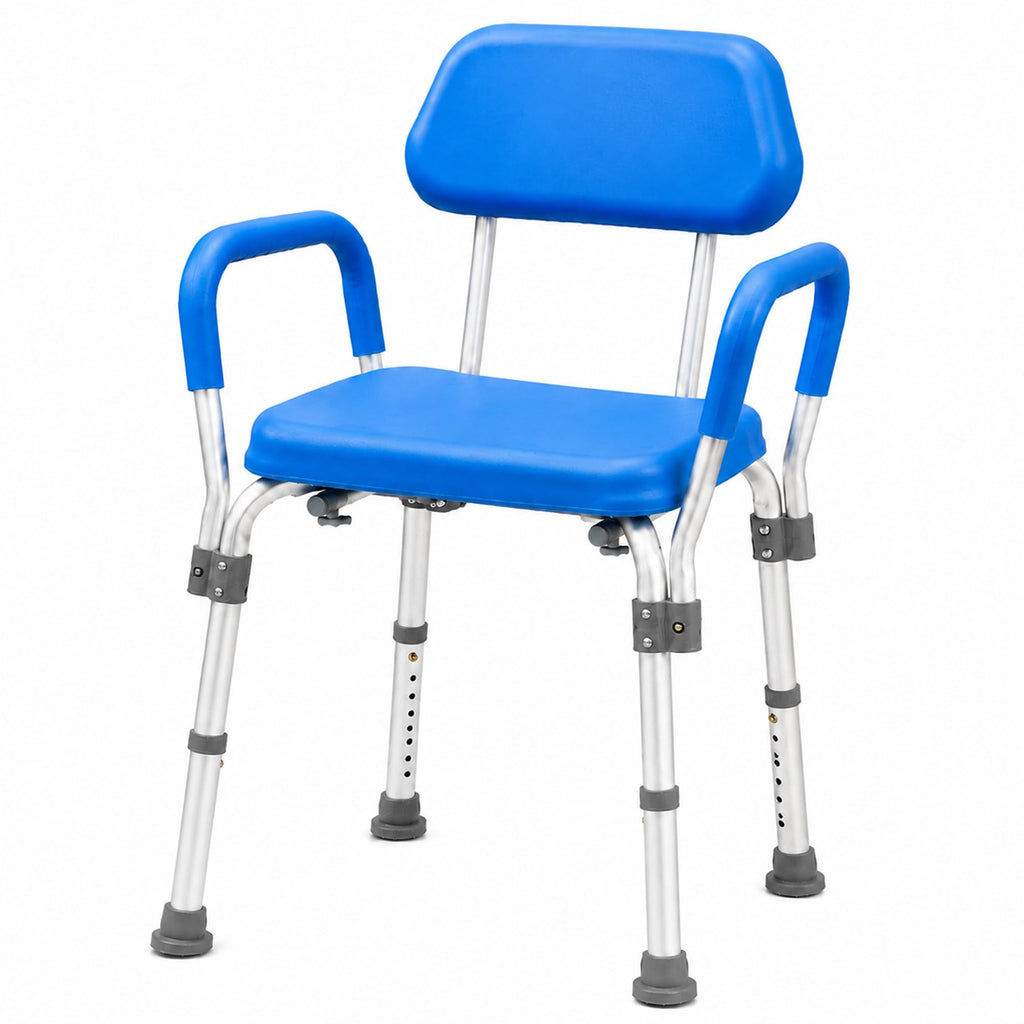 Padded Shower & Bath Chair with Armrests and Back C435698