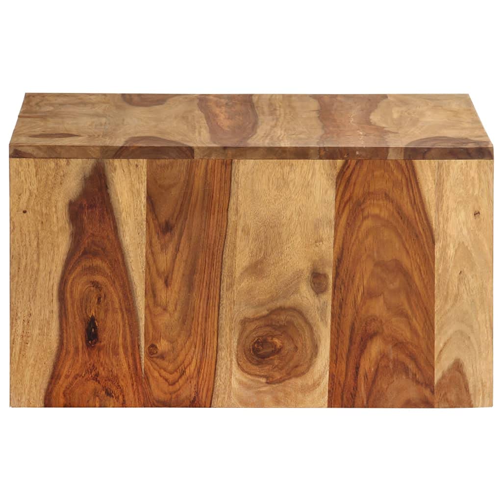 Brown Set of 2 Solid Sheesham Wood Nesting Coffee Tables I912