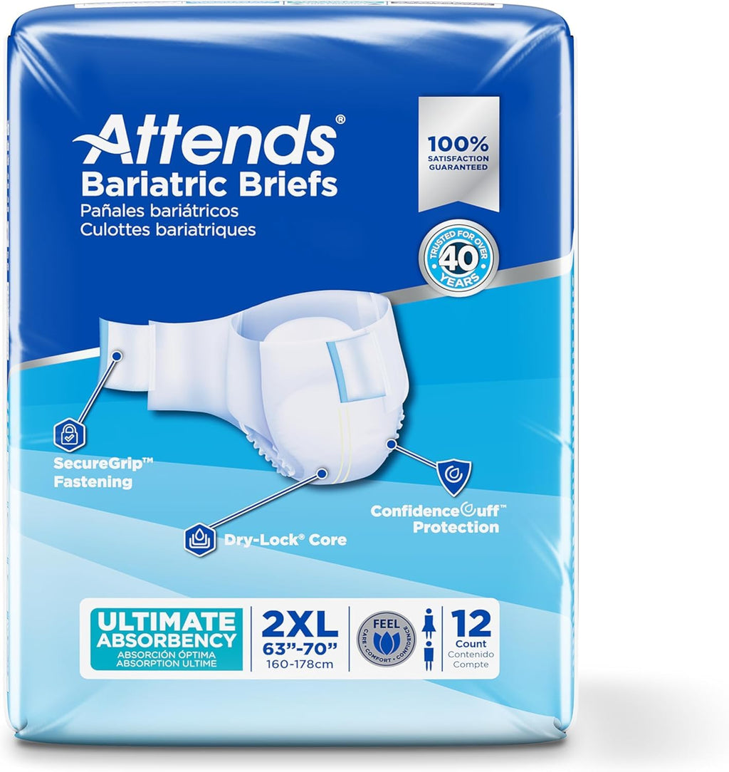 XX-Large Ultimate Absorbency Incontinence Briefs 12 Ct I58810