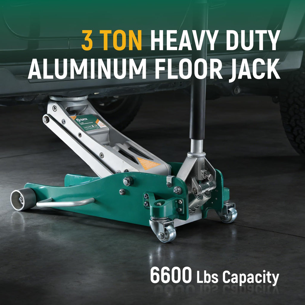 3-Ton Aluminum Floor Jack with Dual-Piston Rapid Lift Pump R485