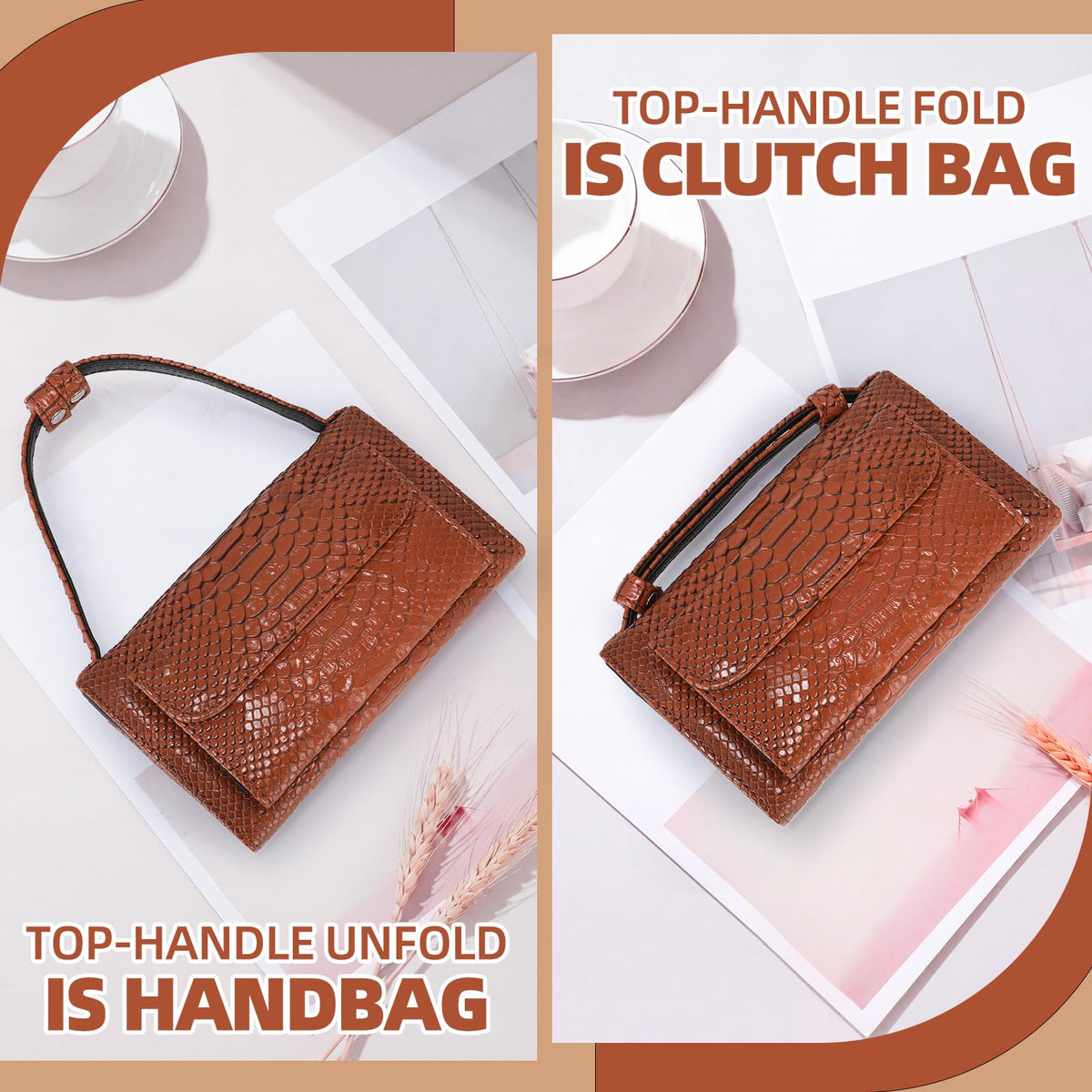 Animal Pattern Embossed Leather Crossbody Wallets Bags D705