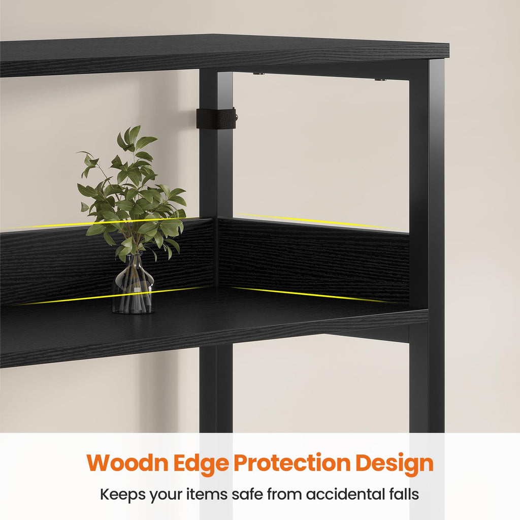 Black 8 Fabric Drawer 7-Tier Bookshelf Z50540