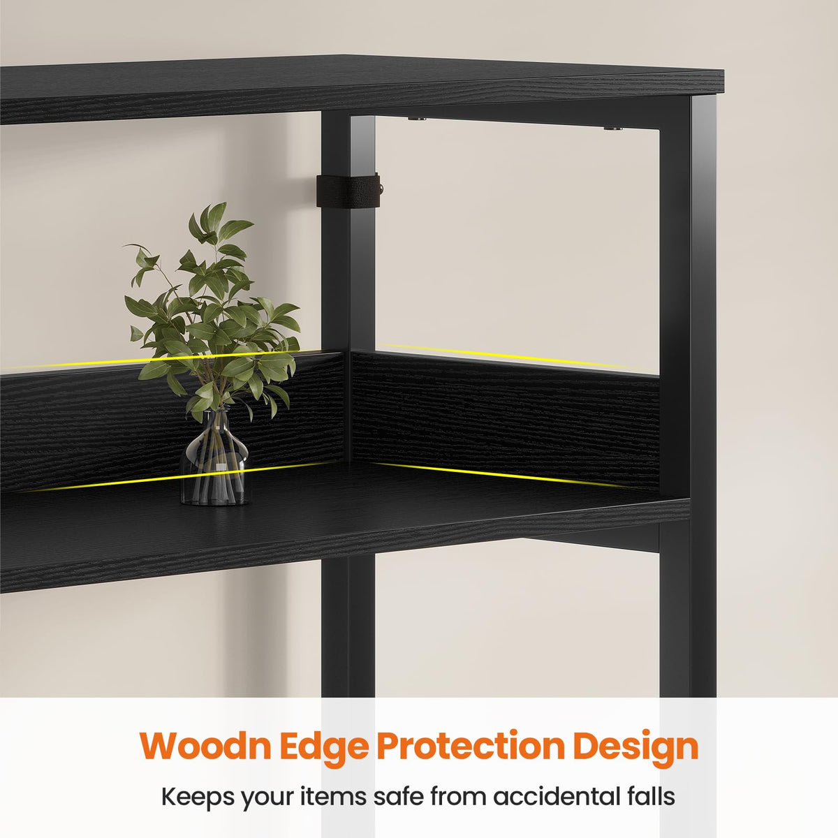 Black 8 Fabric Drawer 7-Tier Bookshelf Z50540