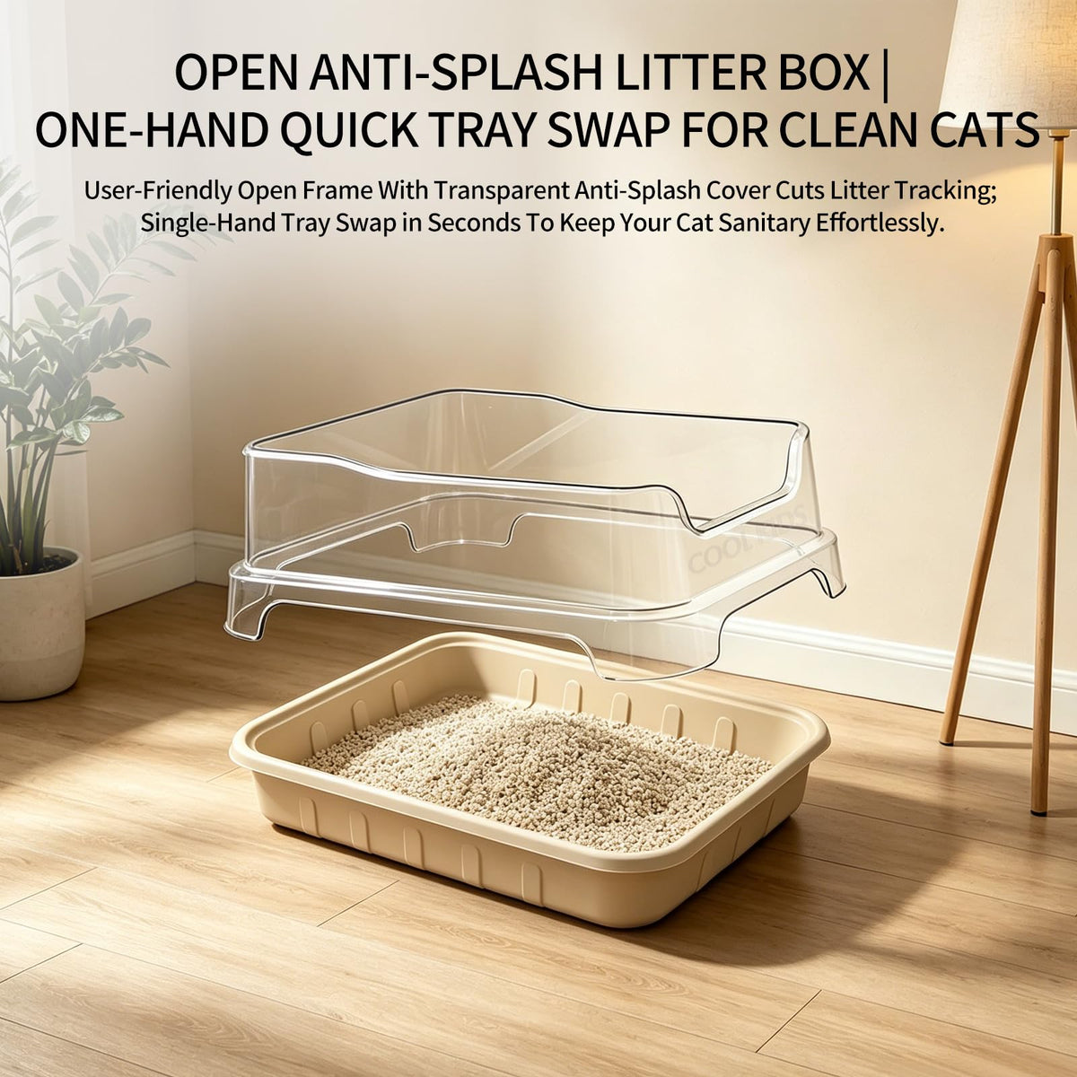 1+5 Pack Disposable Litter Boxes for Cats F5097