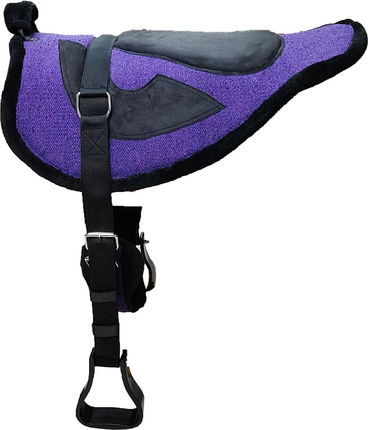 Suede Bareback Pad with Girth & Stirrups B147
