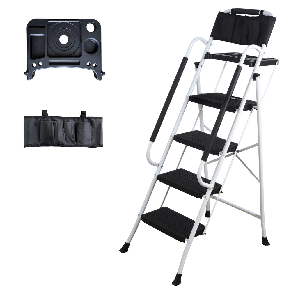 4 Step Ladder with Handrails 330lbs Capacity P5735