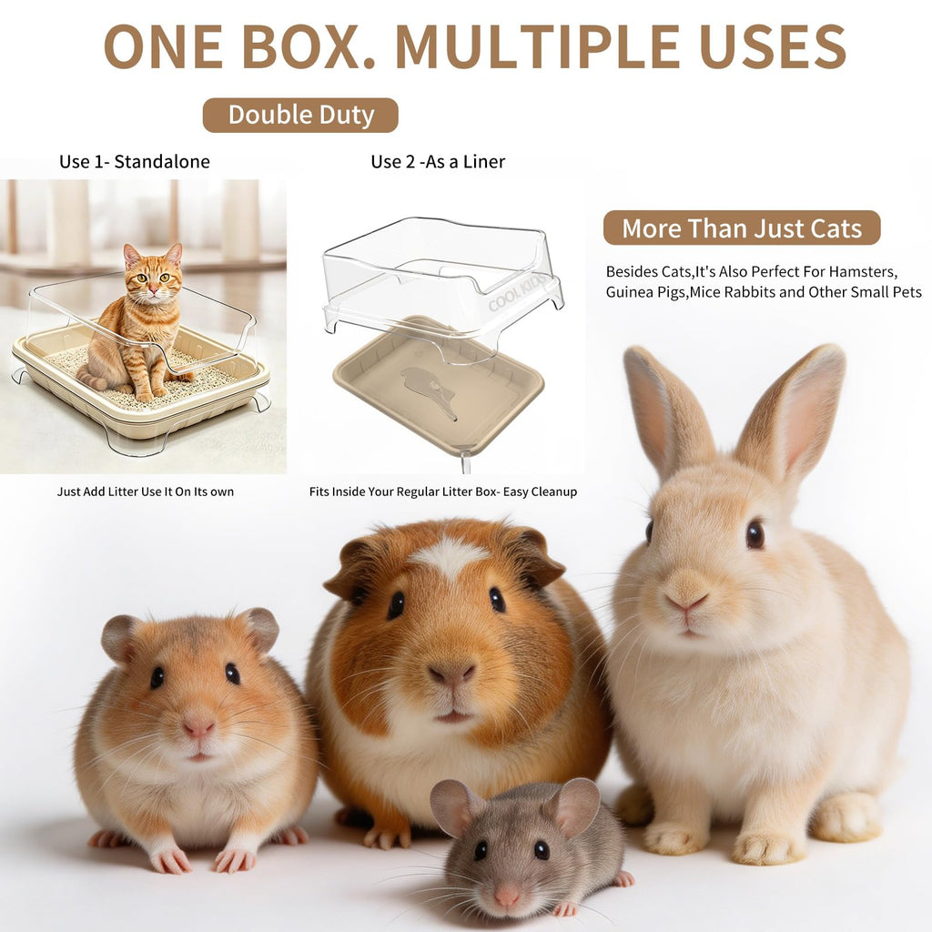 1+5 Pack Disposable Litter Boxes for Cats F5097