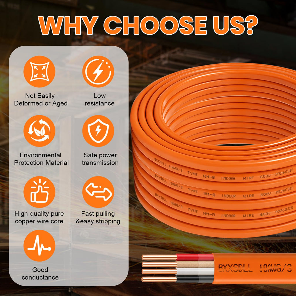 10/3 NM-B Electrical Wire with Ground O8944