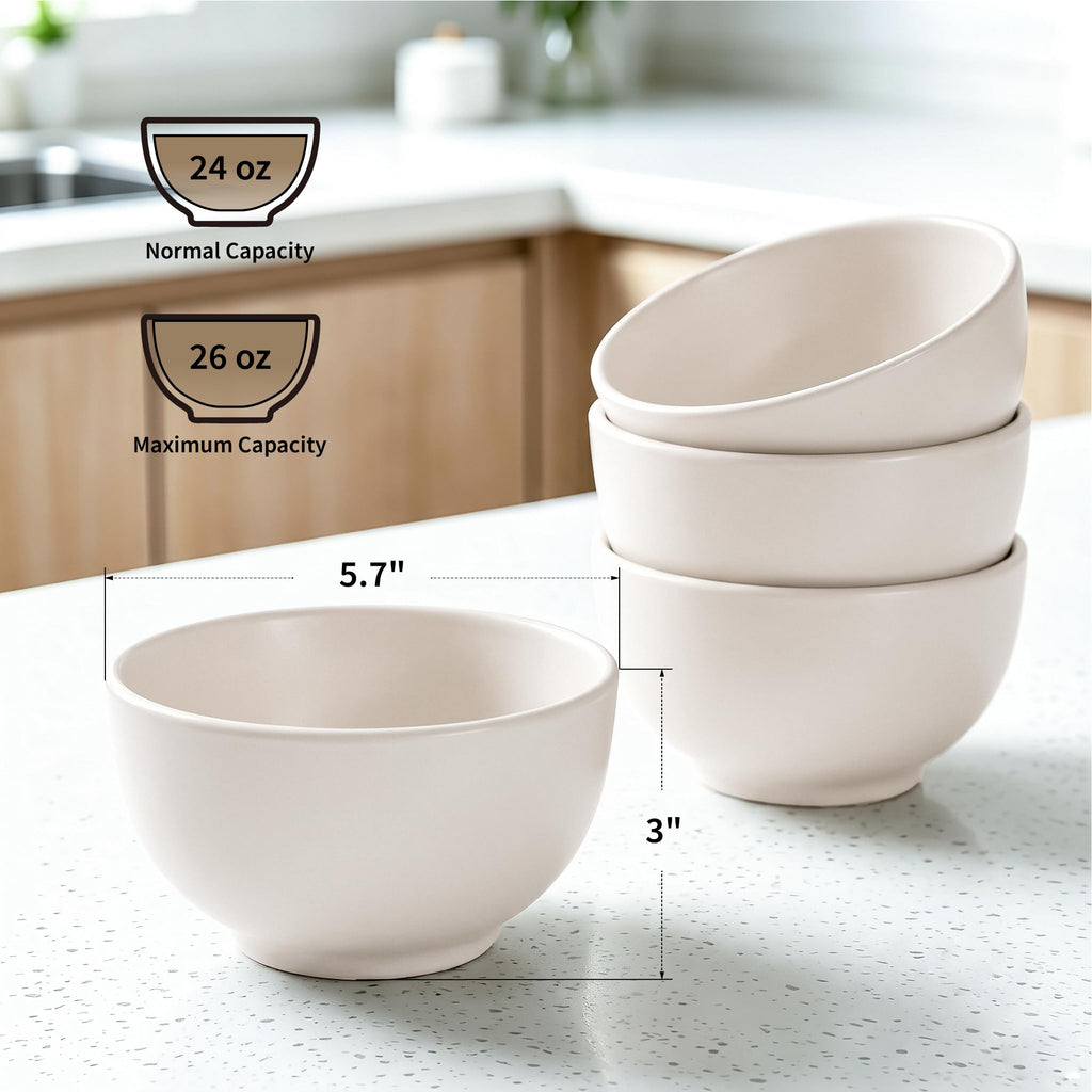 Ceramic Soup Bowls Set of 4 V203