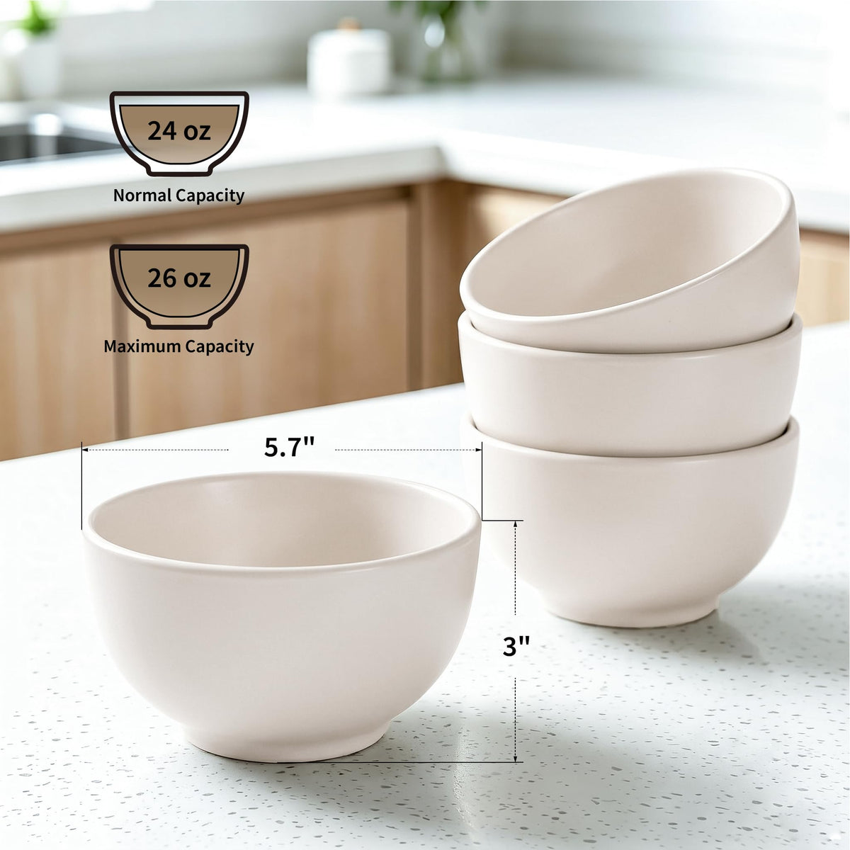 Ceramic Soup Bowls Set of 4 V203