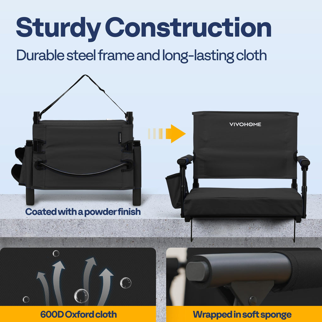 Stadium Seat with Back Support and 2.8" Cushion I7579