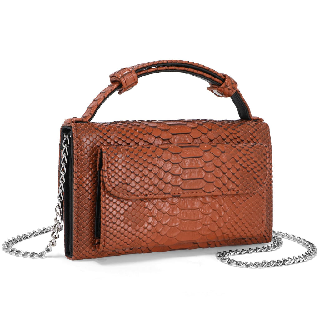 Animal Pattern Embossed Leather Crossbody Wallets Bags D705