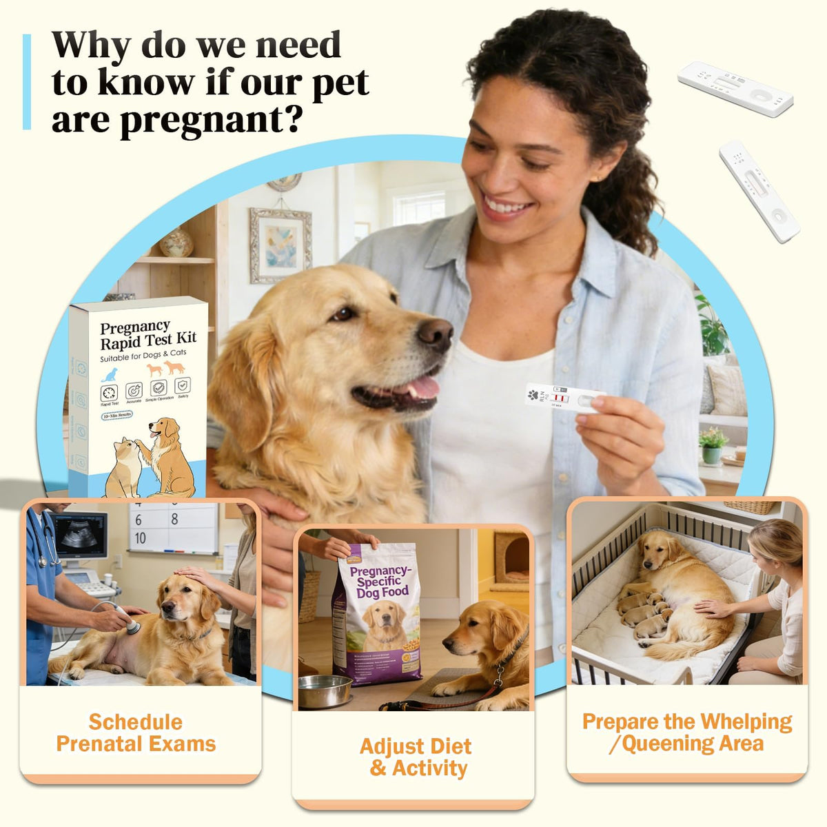 2-Pack Dog & Cat Pregnancy Test Kit I500