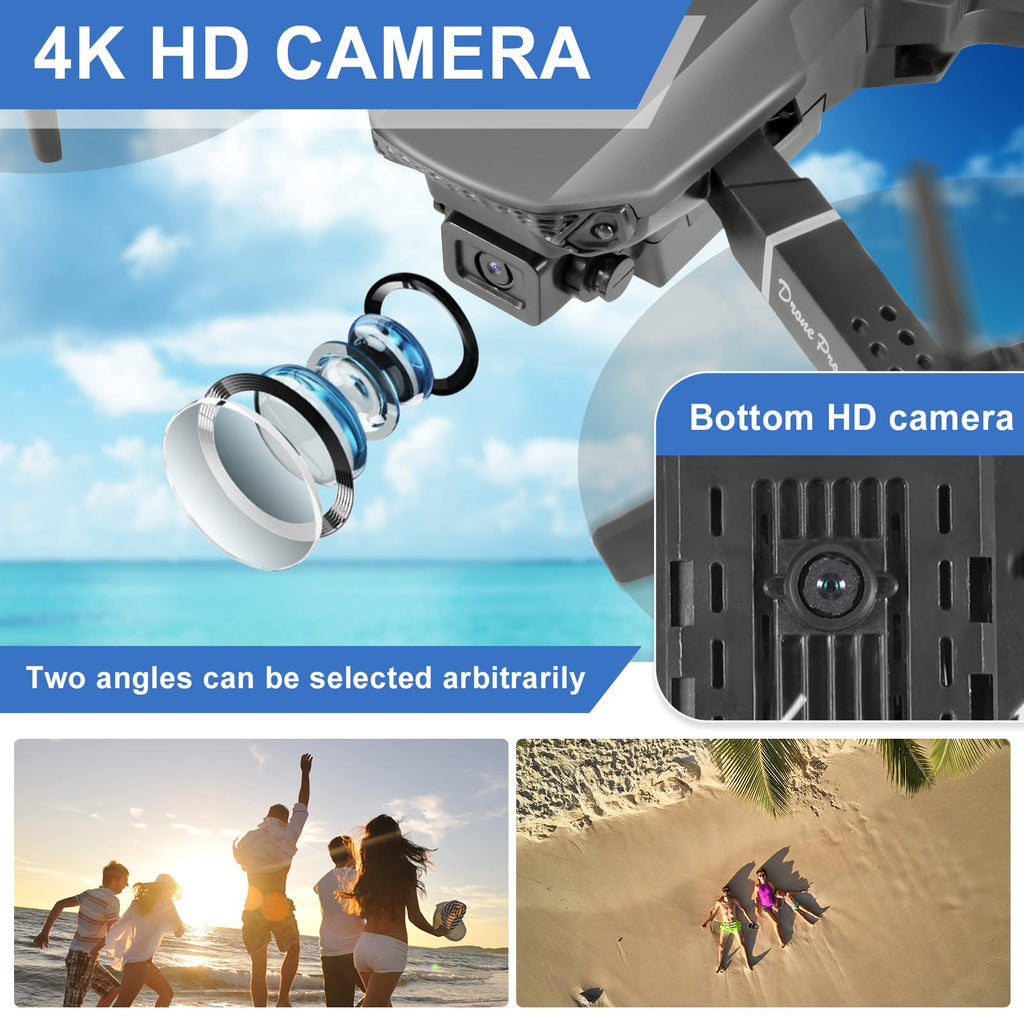 Foldable RC Quadcopter with 4K Dual Cameras W216