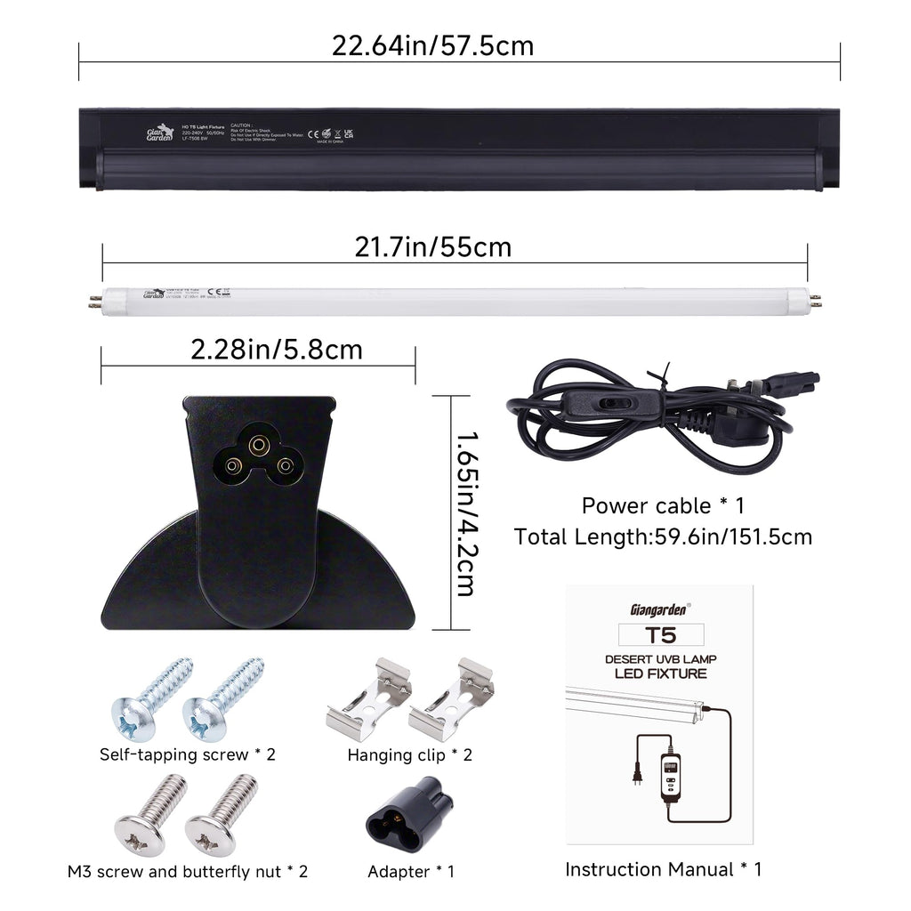 23-Inch 24W UVB Reptile Lighting Combo Kit K500672